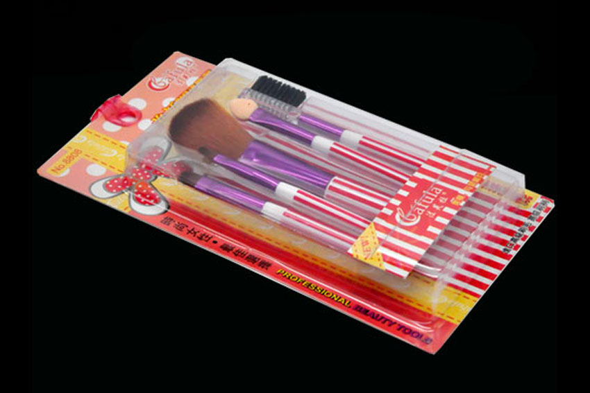 40丝彩妆工具插卡折边吸塑包装